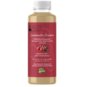 Lactobacillus CRISPATUS з брусницею 0.75 L Створений для жінок, які хочуть природно підтримати своє здоров’я, красу та баланс